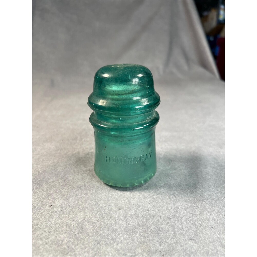 Aqua (Blue/Green) Hemingray Electrical Glass Insulator - Made in USA No Model Nu